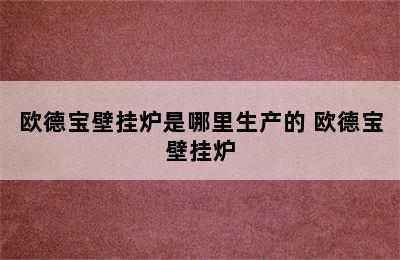 欧德宝壁挂炉是哪里生产的 欧德宝壁挂炉